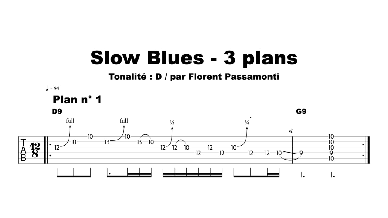 Slow Blues avec une Gibson ES-345 - 3 plans