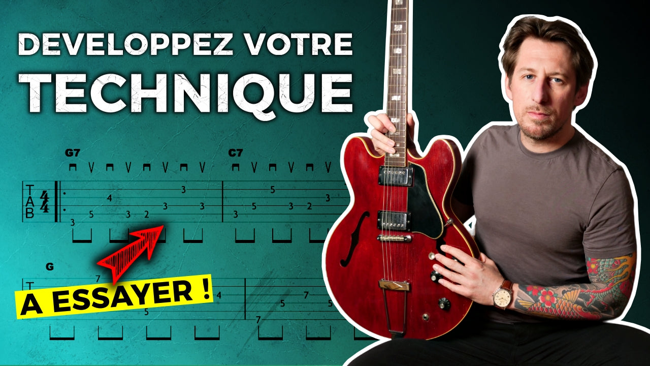 Des arpèges blues pour PROGRESSER EFFICACEMENT | Technique main droite