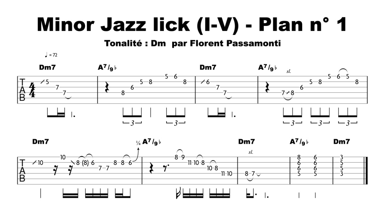 3 plans jazzy (I-V mineur)